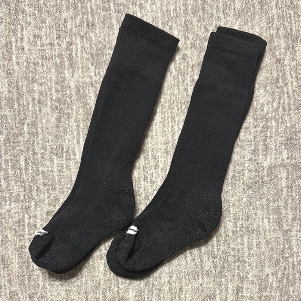 Youth XSmall Black Baseball Softball Socks 2 Pair Sof Sole Over Calf